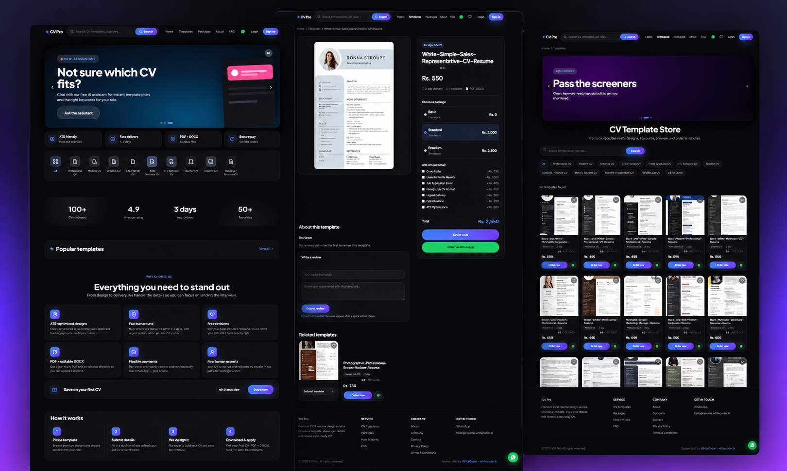 CV Pro – Premium CV & Resume Marketplace