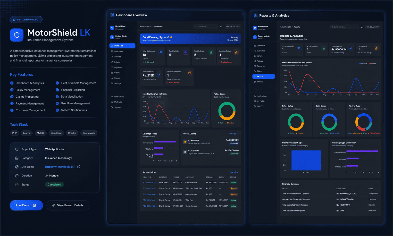 MotorShield LK — Motor Insurance Management System