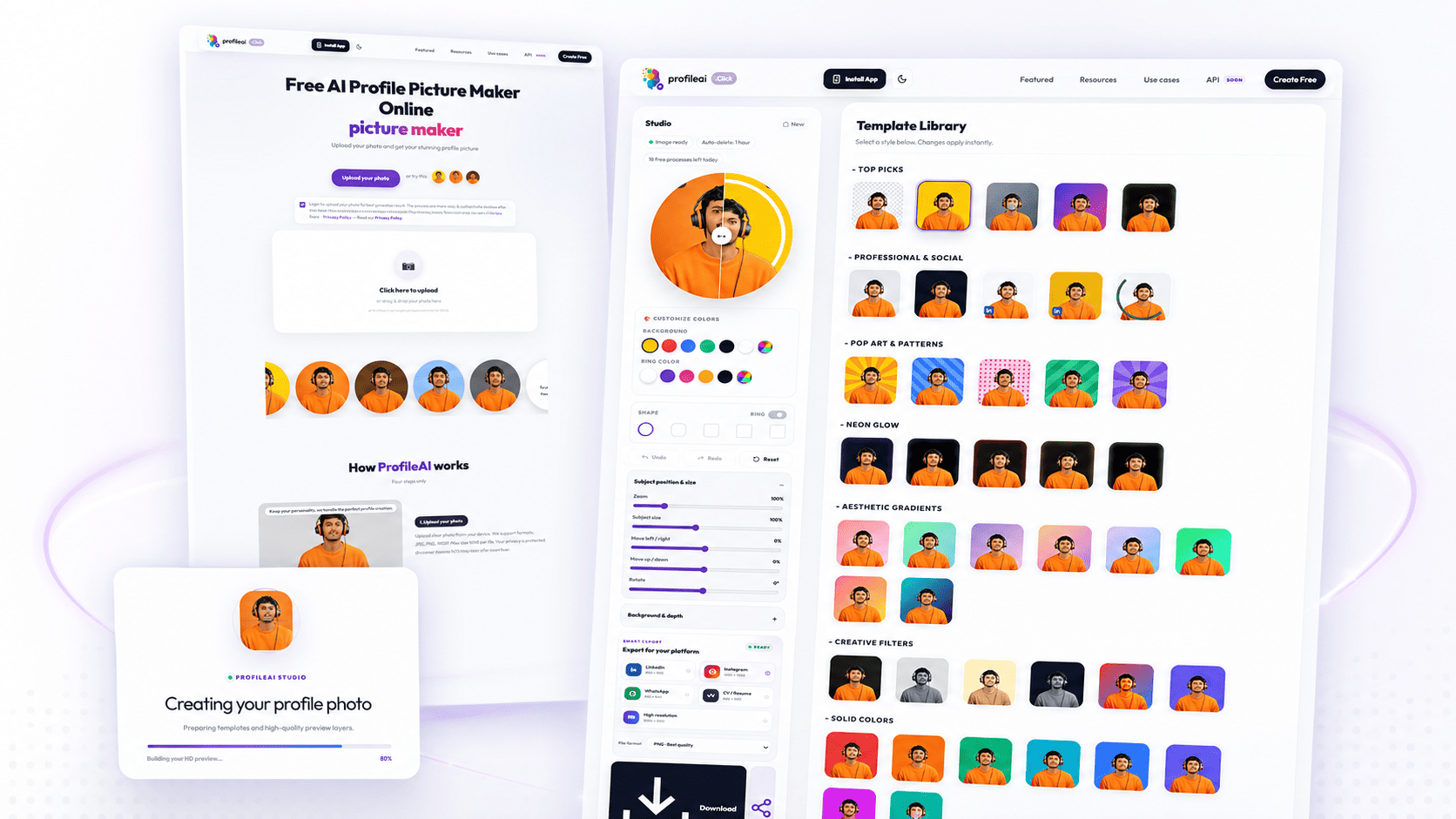 ProfileAI – AI Profile Picture Maker